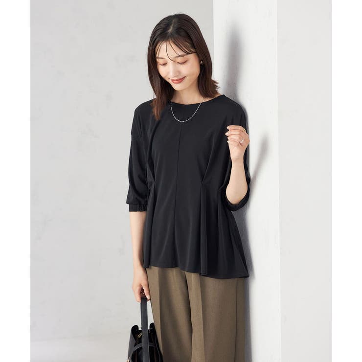 ブラック | フロントタックチュニックトップス | a.v.v【WOMEN】