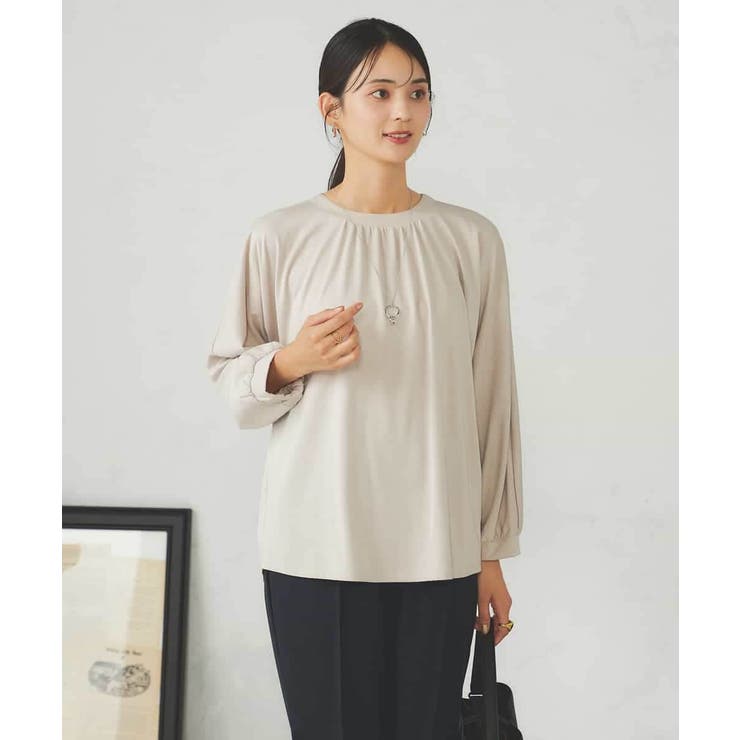 グレージュ | ギャザーネックドルマントップス | a.v.v【WOMEN】