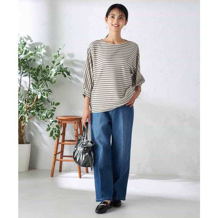 ボーダードルマントップス | a.v.v【WOMEN】 | 詳細画像14 