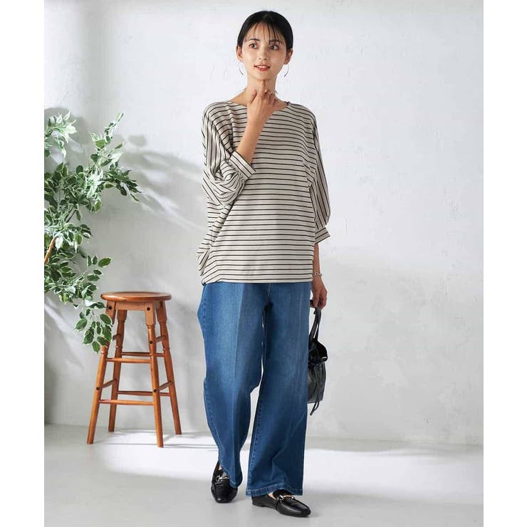 ボーダードルマントップス | a.v.v【WOMEN】 | 詳細画像15 