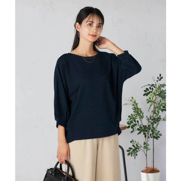 ボーダードルマントップス | a.v.v【WOMEN】 | 詳細画像2 