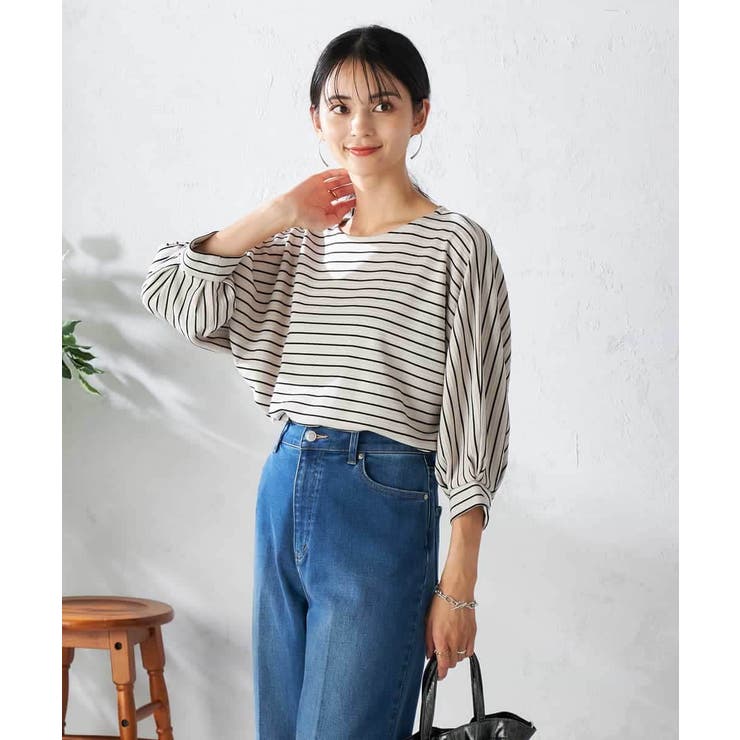 ボーダードルマントップス | a.v.v【WOMEN】 | 詳細画像8 