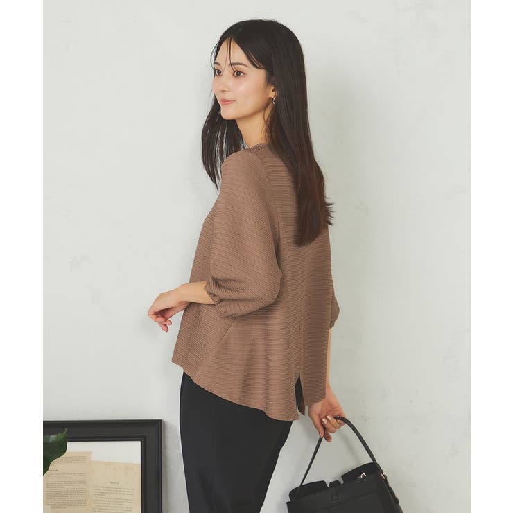 ピンタックボーダークロップドトップス | a.v.v【WOMEN】 | 詳細画像1 