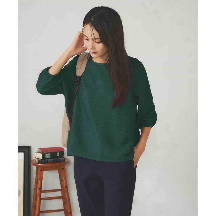 ピンタックボーダークロップドトップス | a.v.v【WOMEN】 | 詳細画像2 