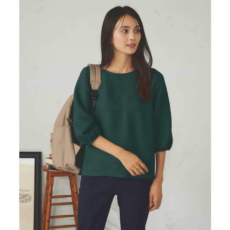 グリーン | ピンタックボーダークロップドトップス | a.v.v【WOMEN】