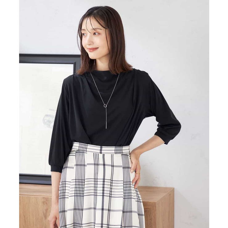 ブラック | ドレープネックトップス | a.v.v【WOMEN】