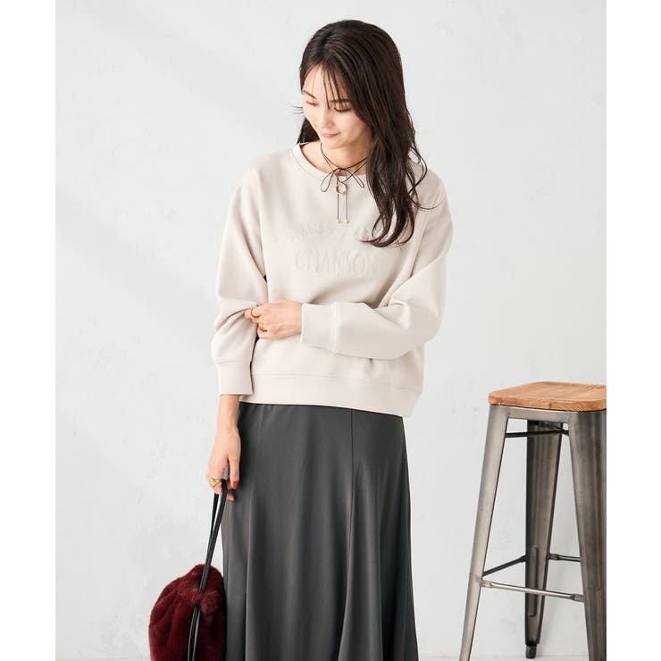 刺繍ロゴショートダンボールスウェット | a.v.v【WOMEN】 | 詳細画像16 