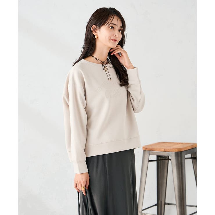 刺繍ロゴショートダンボールスウェット | a.v.v【WOMEN】 | 詳細画像17 