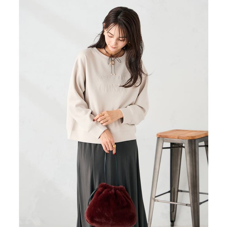 刺繍ロゴショートダンボールスウェット | a.v.v【WOMEN】 | 詳細画像18 