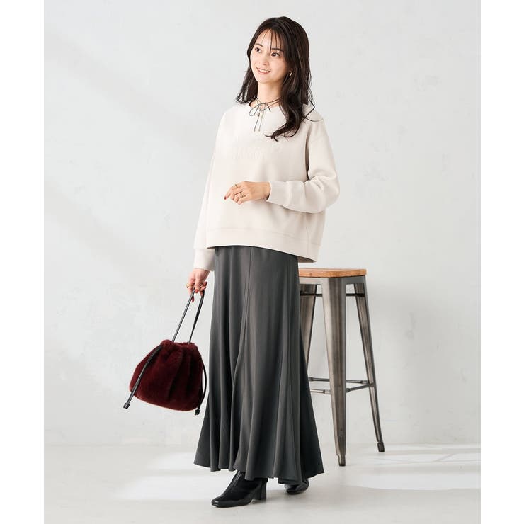 刺繍ロゴショートダンボールスウェット | a.v.v【WOMEN】 | 詳細画像19 