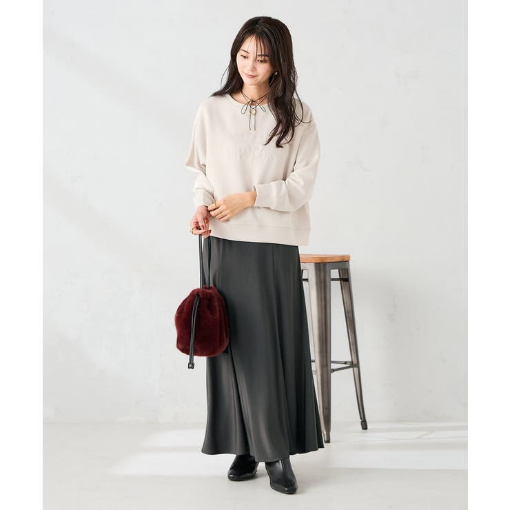 刺繍ロゴショートダンボールスウェット | a.v.v【WOMEN】 | 詳細画像21 