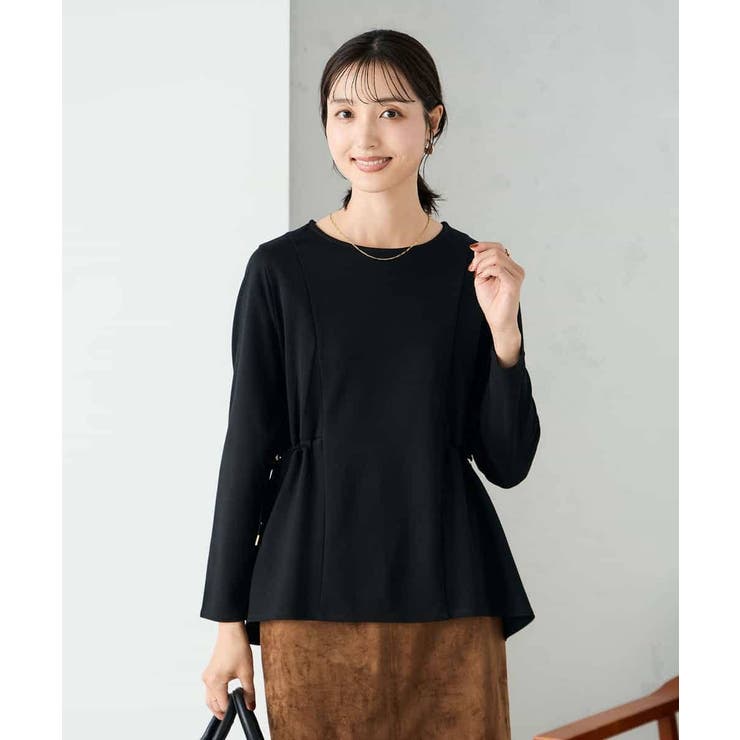 ブラック | サイドドロストトップス | a.v.v【WOMEN】