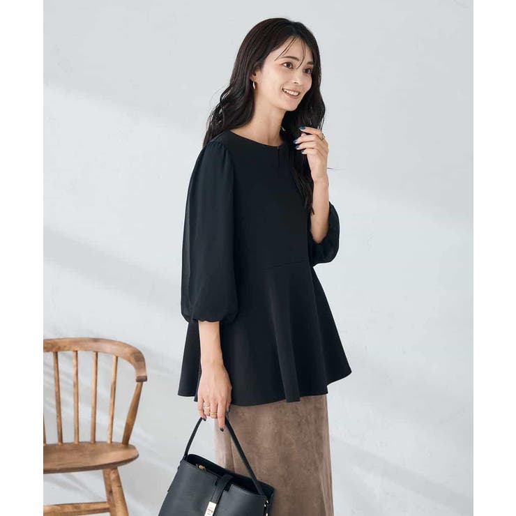 【WEB限定】シフォンスリーブペプラムトップス | a.v.v【WOMEN】 | 詳細画像10 