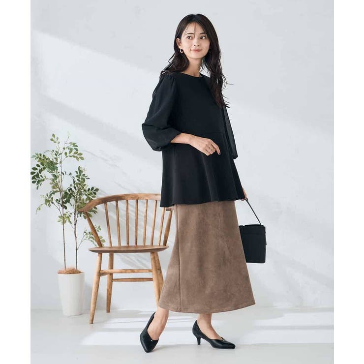 【WEB限定】シフォンスリーブペプラムトップス | a.v.v【WOMEN】 | 詳細画像14 