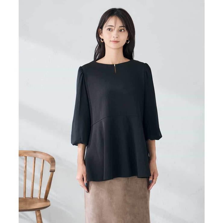 【WEB限定】シフォンスリーブペプラムトップス | a.v.v【WOMEN】 | 詳細画像15 