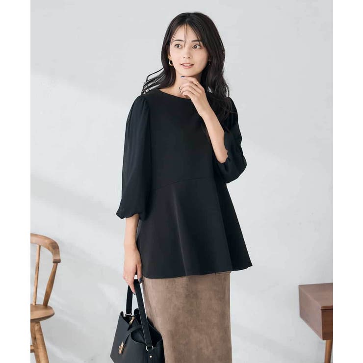 【WEB限定】シフォンスリーブペプラムトップス | a.v.v【WOMEN】 | 詳細画像9 