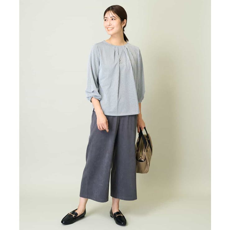 タックスリーブストライプトップス | a.v.v【WOMEN】 | 詳細画像12 