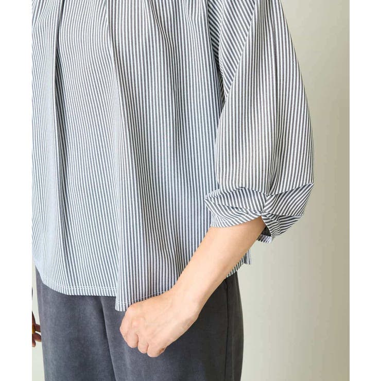 タックスリーブストライプトップス | a.v.v【WOMEN】 | 詳細画像20 