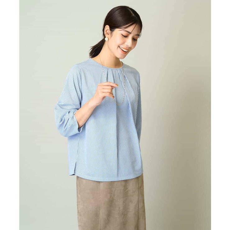 タックスリーブストライプトップス | a.v.v【WOMEN】 | 詳細画像3 