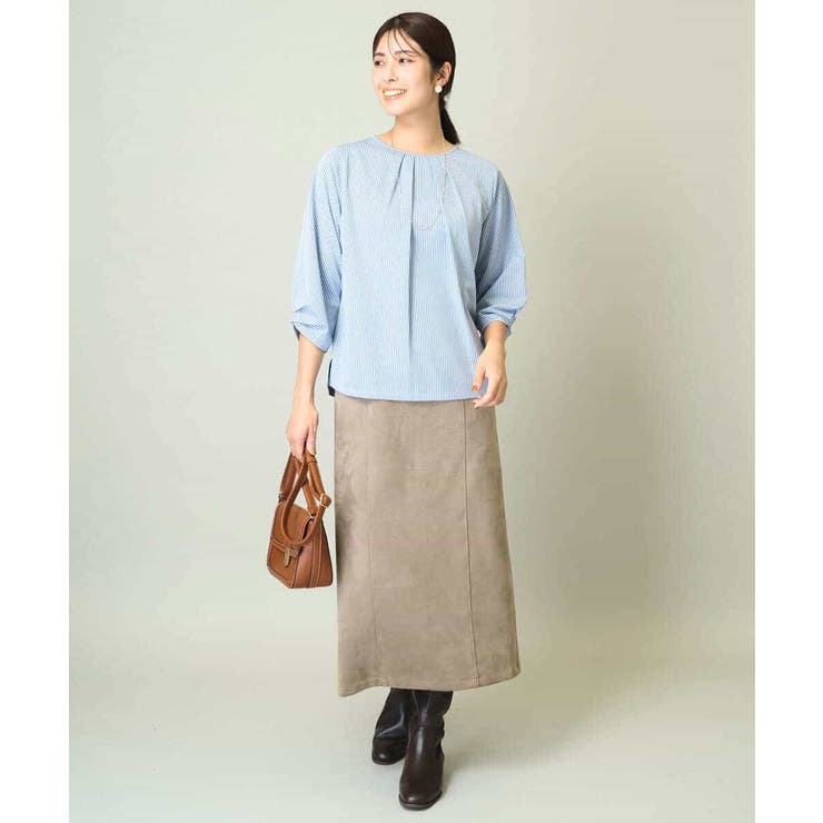 タックスリーブストライプトップス | a.v.v【WOMEN】 | 詳細画像6 