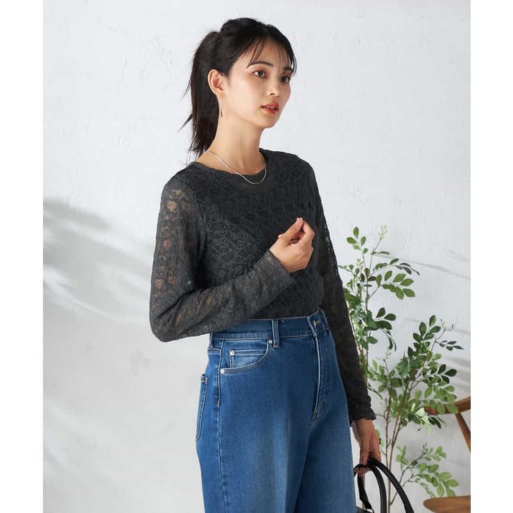 ストレッチレーストップス | a.v.v【WOMEN】 | 詳細画像2 