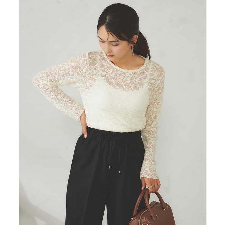 ストレッチレーストップス | a.v.v【WOMEN】 | 詳細画像21 