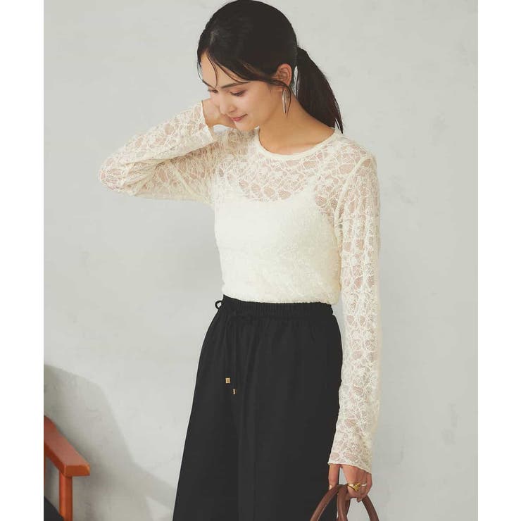 ストレッチレーストップス | a.v.v【WOMEN】 | 詳細画像22 