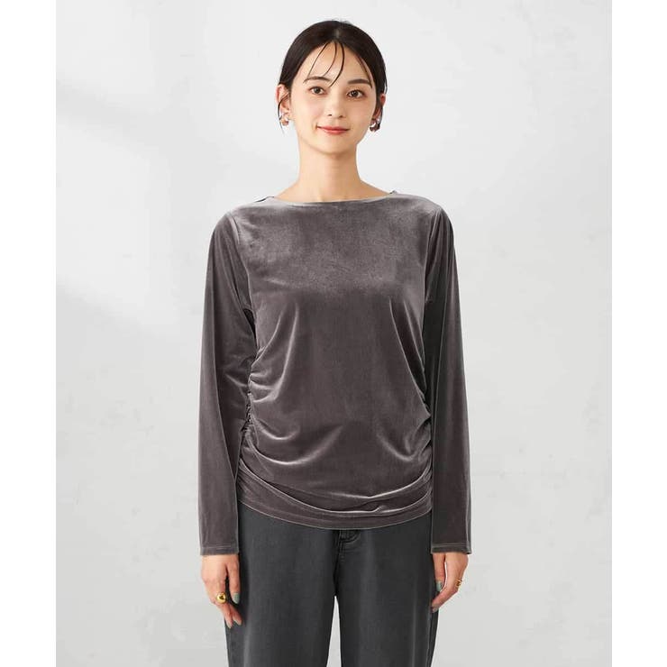 ギャザーベロアトップス | a.v.v【WOMEN】 | 詳細画像18 