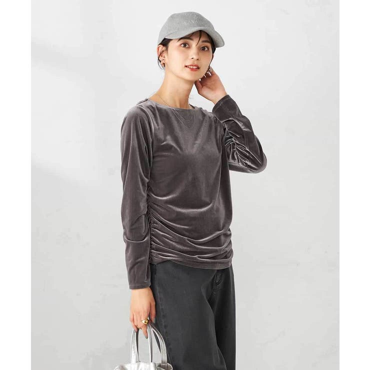 ギャザーベロアトップス | a.v.v【WOMEN】 | 詳細画像4 