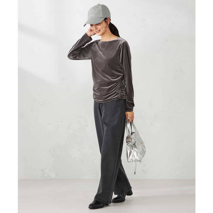 ギャザーベロアトップス | a.v.v【WOMEN】 | 詳細画像6 