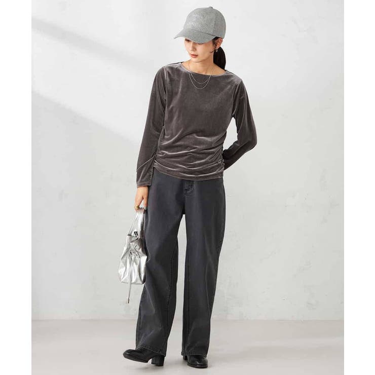 ギャザーベロアトップス | a.v.v【WOMEN】 | 詳細画像8 