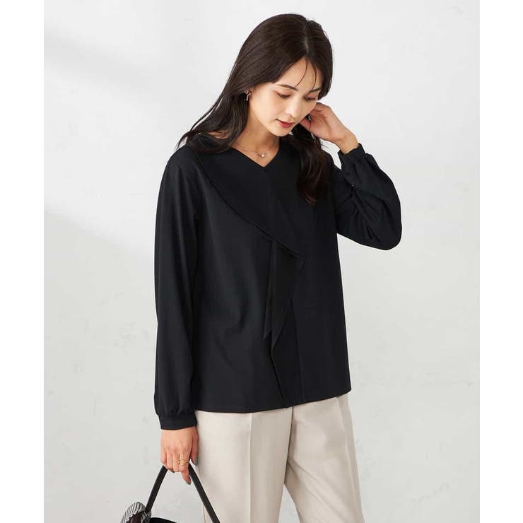 ブラック | チュールレイヤードトップス | a.v.v【WOMEN】