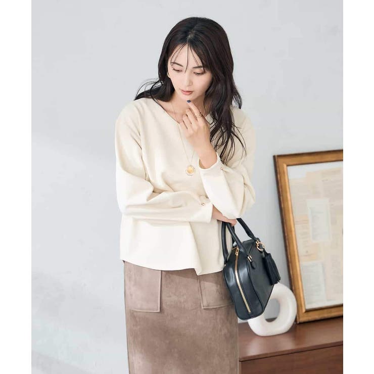 リップルVネックプルオーバー | a.v.v【WOMEN】 | 詳細画像8 