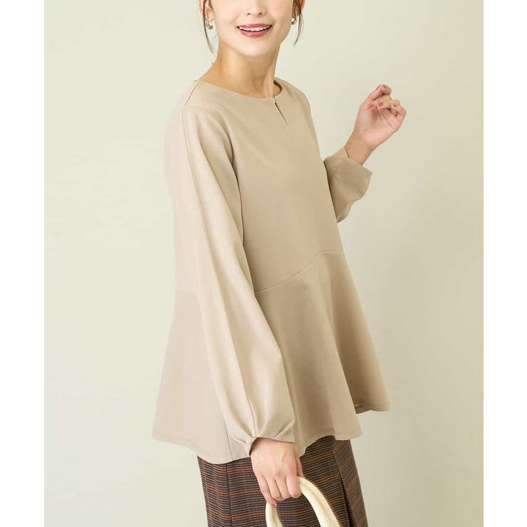 ニュアンスカーブペプラムトップス | a.v.v【WOMEN】 | 詳細画像1 