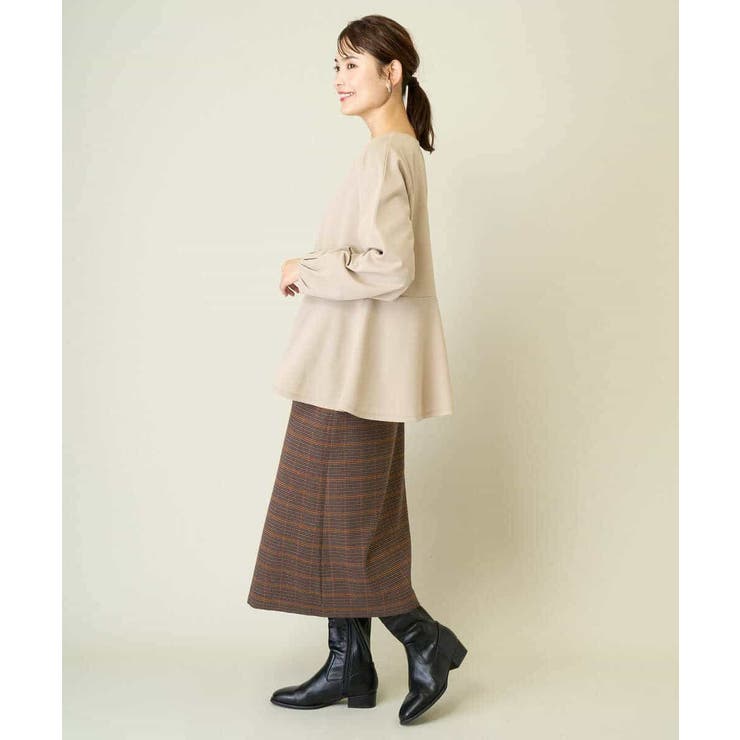 ニュアンスカーブペプラムトップス | a.v.v【WOMEN】 | 詳細画像7 