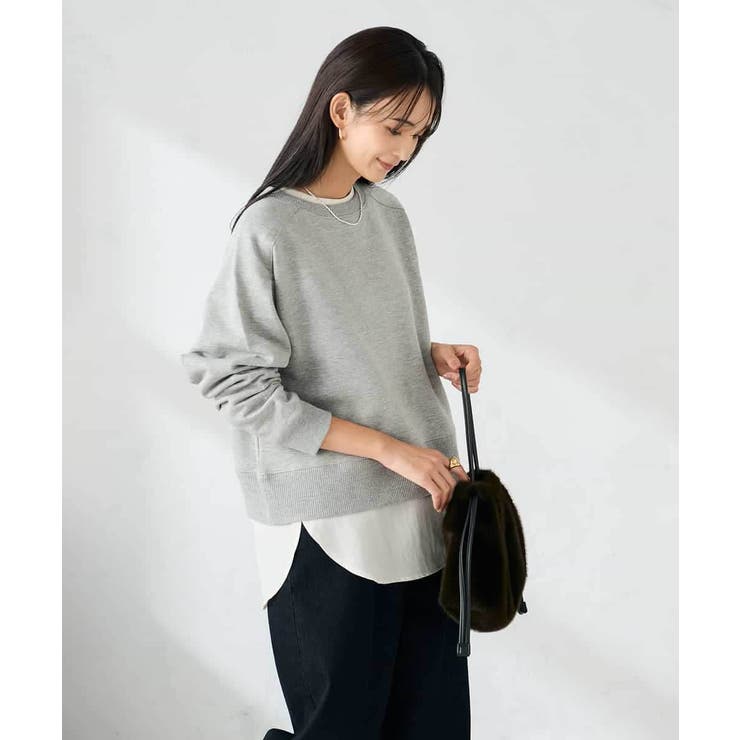 ラメ裏起毛タックスリーブスウェット | a.v.v【WOMEN】 | 詳細画像12 