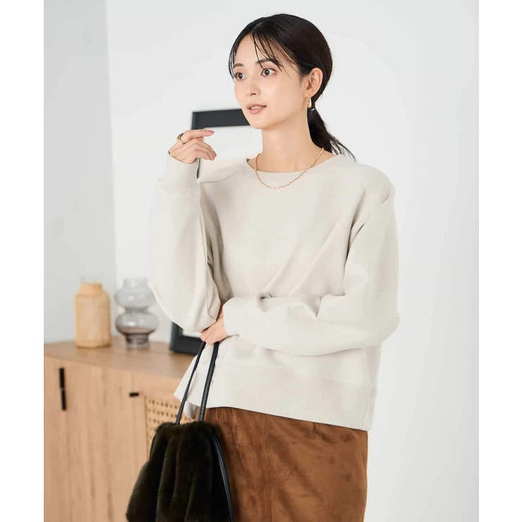 ラメ裏起毛タックスリーブスウェット | a.v.v【WOMEN】 | 詳細画像3 