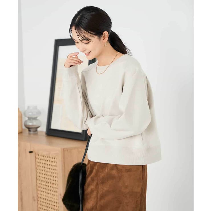 ラメ裏起毛タックスリーブスウェット | a.v.v【WOMEN】 | 詳細画像4 