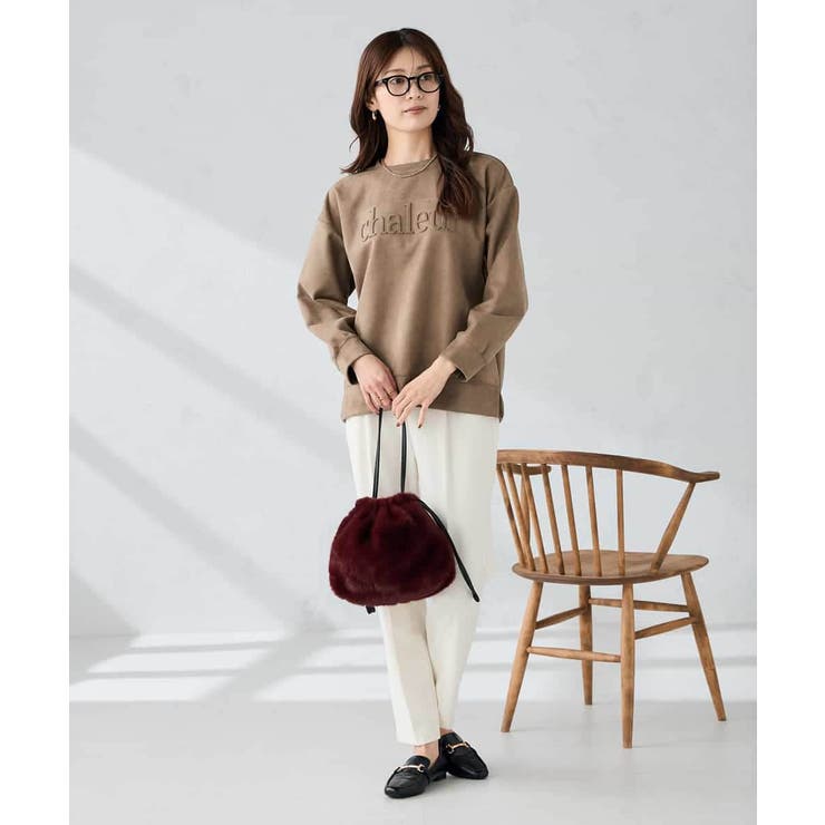 エンボスロゴスウェードトップス | a.v.v【WOMEN】 | 詳細画像14 