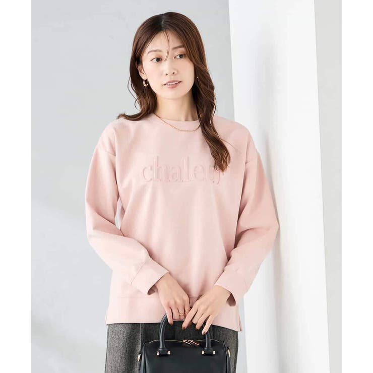 ピンク | エンボスロゴスウェードトップス | a.v.v【WOMEN】