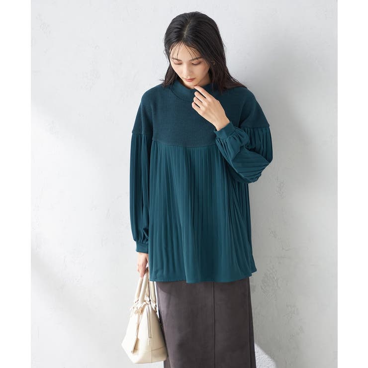 プリーツドッキング着映えチュニック | a.v.v【WOMEN】 | 詳細画像1 