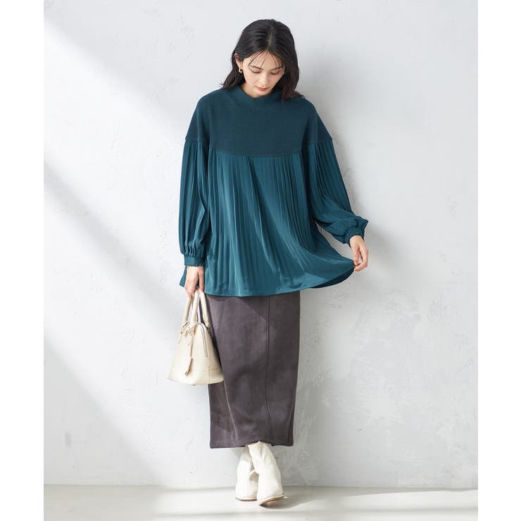 プリーツドッキング着映えチュニック | a.v.v【WOMEN】 | 詳細画像12 