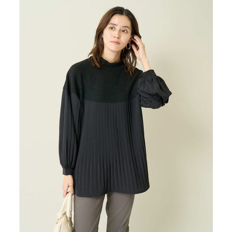 プリーツドッキング着映えチュニック | a.v.v【WOMEN】 | 詳細画像3 