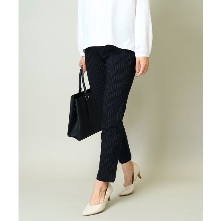 ネイビー | 裏起毛ハイパーストレッチスリムパンツ | a.v.v【WOMEN】