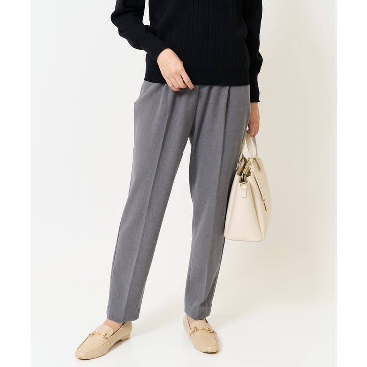 グレー | 【イージーケア/ストレッチ】あったか美ラクるイージーテーパードパンツ | a.v.v【WOMEN】