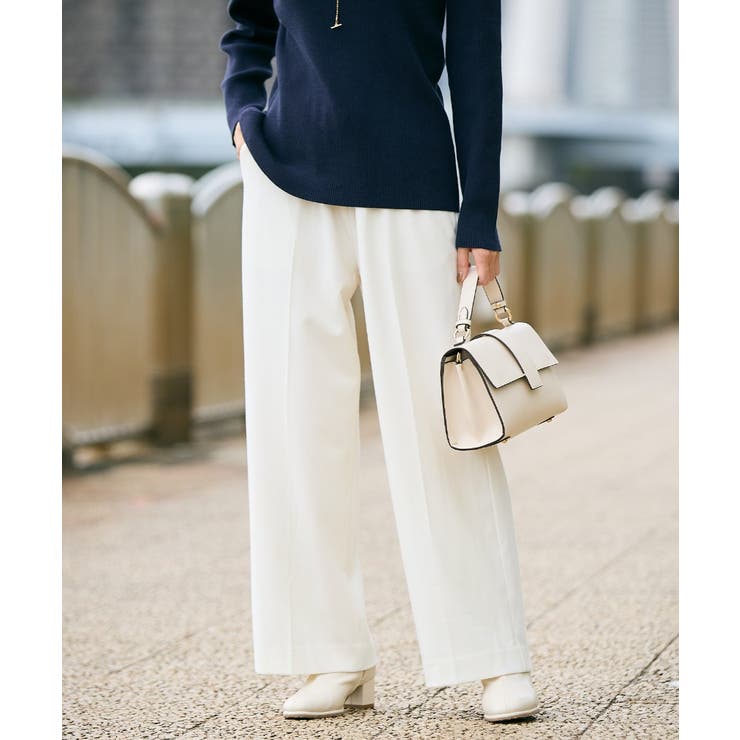 【イージーケア/ストレッチ】あったか美ラクるイージーワイドパンツ | a.v.v【WOMEN】 | 詳細画像1 