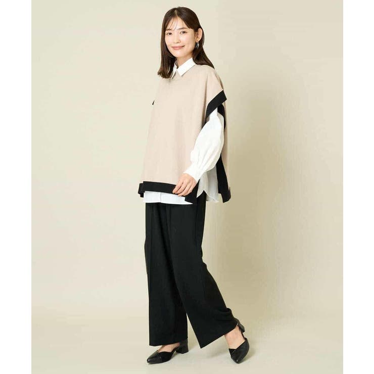 【イージーケア/ストレッチ】あったか美ラクるイージーワイドパンツ | a.v.v【WOMEN】 | 詳細画像20 