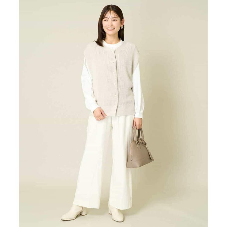 【イージーケア/ストレッチ】あったか美ラクるイージーワイドパンツ | a.v.v【WOMEN】 | 詳細画像7 