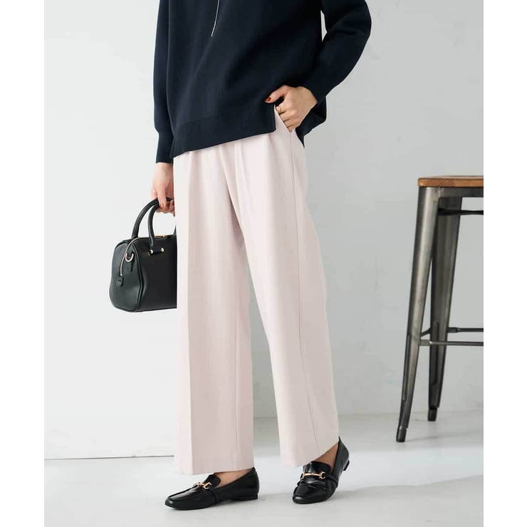 【イージーケア/洗える/ストレッチ】裏起毛美ラクるイージーワイドパンツ | a.v.v【WOMEN】 | 詳細画像2 