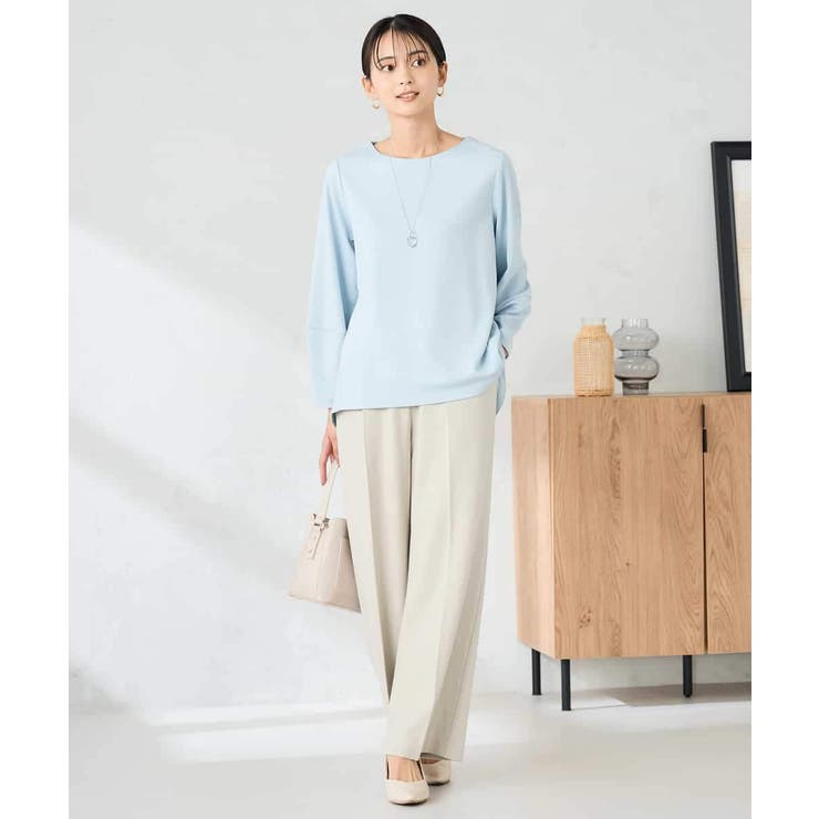 【イージーケア/洗える/ストレッチ】裏起毛美ラクるイージーワイドパンツ | a.v.v【WOMEN】 | 詳細画像22 